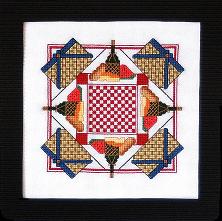 July, time to tip our sunbonnets to summer picnics! Printed chart $6.00 SRP